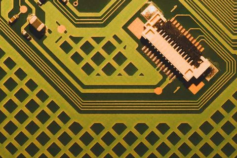 Electronic circuit board abstract background. computer motherboard close up.  Stock Photos