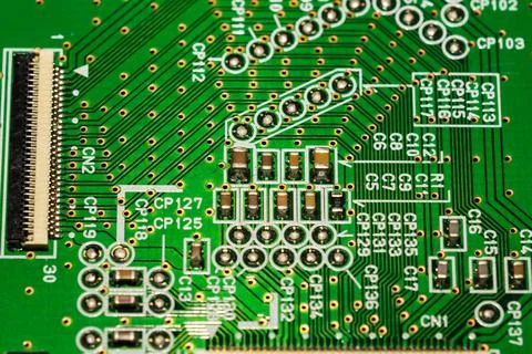 Electronic circuit board abstract background. computer motherboard close up.  Stock Photos
