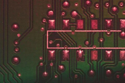 Electronic circuit board abstract background. computer motherboard close up.  Stock Photos