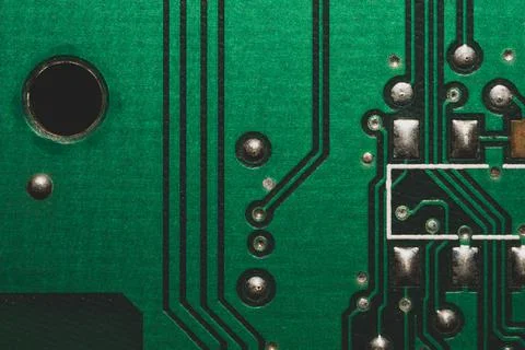 Electronic circuit board abstract background. computer motherboard close up.  Stock Photos