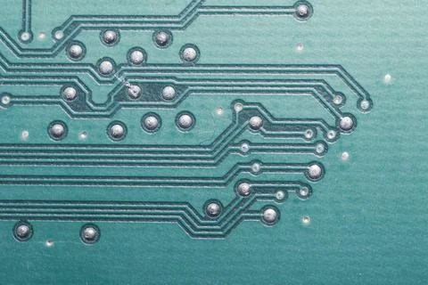 Electronic circuit board abstract background. computer motherboard close up.  Stock Photos