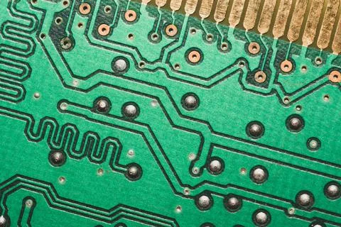 Electronic circuit board abstract background. computer motherboard close up.  Stock Photos