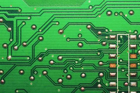 Electronic circuit board abstract background. computer motherboard close up.  Stock Photos