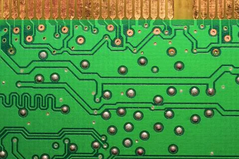 Electronic circuit board abstract background. computer motherboard close up.  Stock Photos