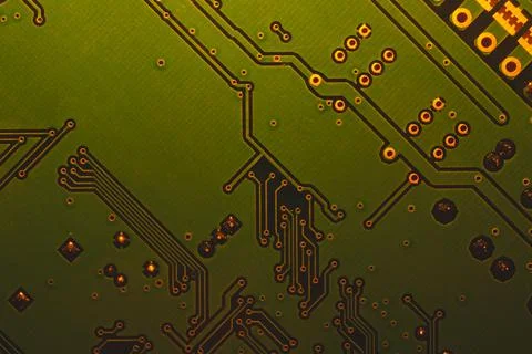 Electronic circuit board abstract background. computer motherboard close up.  写真素材