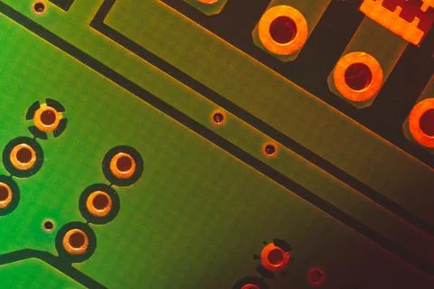 Electronic circuit board abstract background. computer motherboard close up.  Stock Photos