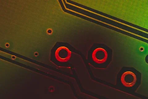 Electronic circuit board abstract background. computer motherboard close up.  Stock Photos