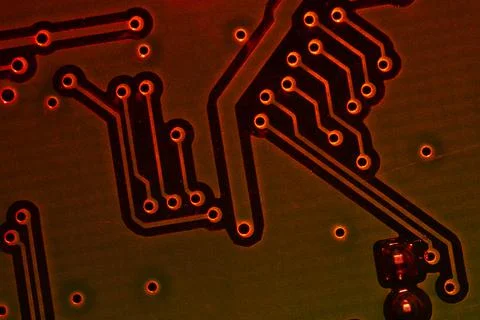 Electronic circuit board abstract background. computer motherboard close up.  Stock Photos
