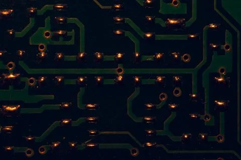 Electronic circuit board abstract background. computer motherboard close up.  Stock Photos