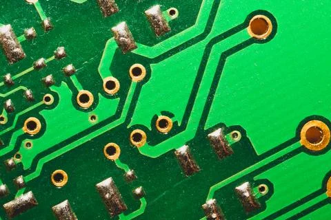 Electronic circuit board abstract background. computer motherboard close up.  Stock Photos