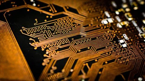 Electronic circuit board abstract background. computer hardware. Stock Photos