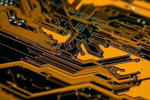 Electronic circuit board abstract background. computer hardware. Stock-Fotos