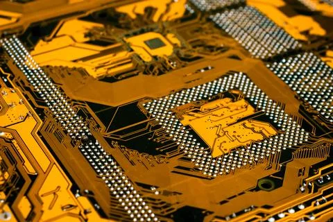 Electronic circuit board abstract background. computer hardware. Stock Photos