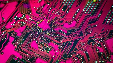 Electronic circuit board abstract background. computer hardware. Stock Photos