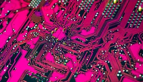 Electronic circuit board abstract background. computer hardware. Stock Photos