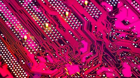 Electronic circuit board abstract background. computer hardware. Stock Photos