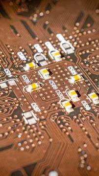 Electronic circuit board abstract background. computer hardware. Stock Photos