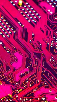 Electronic circuit board abstract background. computer hardware. Stock Photos