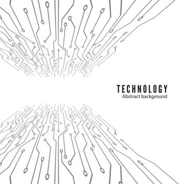 Electronic circuit board. Abstract technology background. Vector illustration Stock Illustration