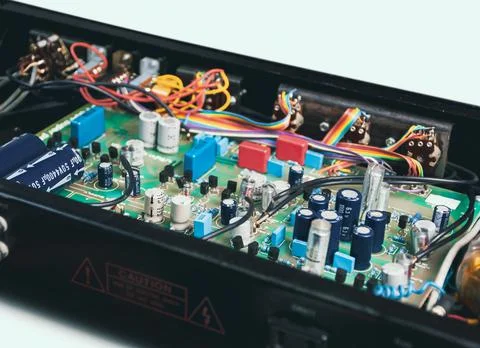 Electronic circuit board and electronics component Stock Photos