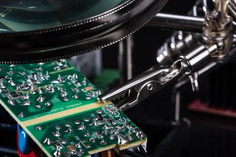 Electronic circuit board assembly Stock Photos