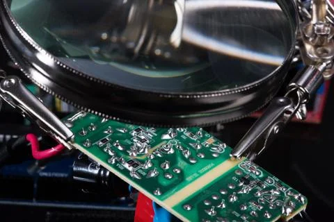 Electronic circuit board assembly Foto stock