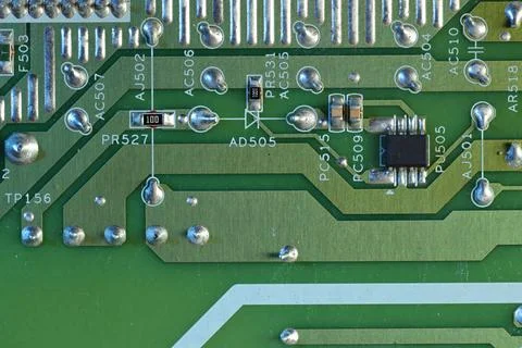 Electronic circuit board as background, top view Stock Photos