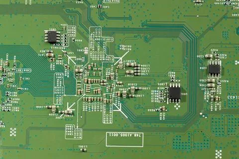 Electronic circuit board as background, top view Stock Photos