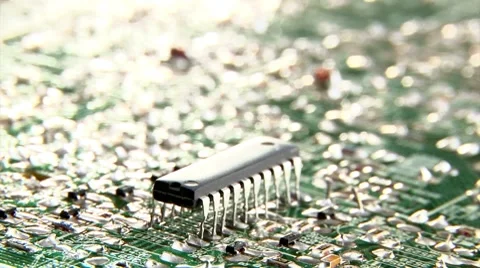 Electronic circuit board - chip (version1) Video stock 7760199