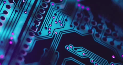 Electronic circuit board close up, background with circuit board Stock Footage 263633370