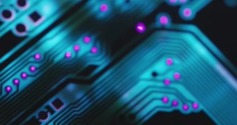 Electronic circuit board close up, background with circuit board Stock Footage 263633545