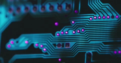 Electronic circuit board close up, background with circuit board Stock Footage 263635286