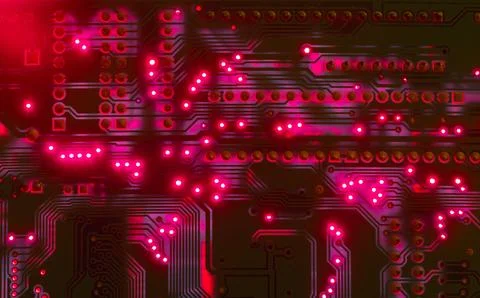 Electronic circuit board close up, background with circuit board Stock Photos