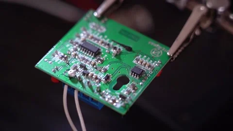 Electronic circuit board close up. Stock Footage 171870242