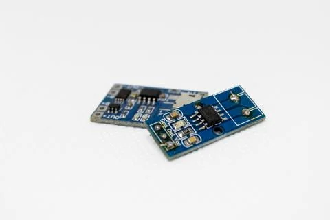 Electronic circuit board close up. Stock Photos