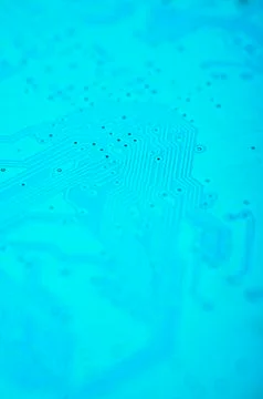 Electronic circuit board close-up, soft focus Stock Photos