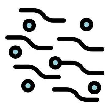 Electronic circuit board with components representing data flow and processin 库存插图