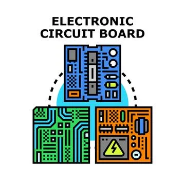 Electronic circuit board developing technology concept Illustrazione stock