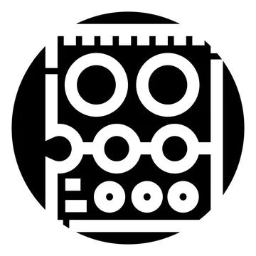 Electronic circuit board elements forming technology concept Stockillustratie