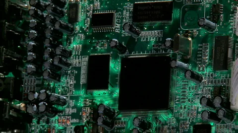 Electronic Circuit Board Stock Footage
