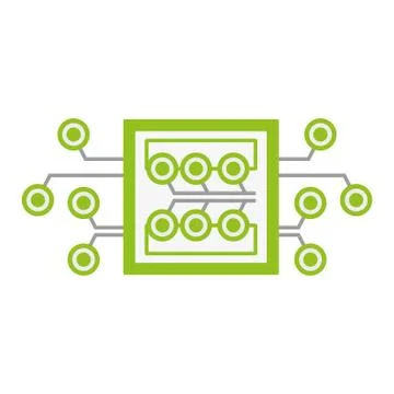 Electronic circuit board hardware Stock Illustration