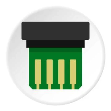 Electronic circuit board icon circle Stockillustratie