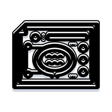 Electronic circuit board icon for computing hardware イラスト素材