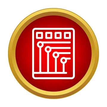 Electronic circuit board icon representing technology and engineering イラスト素材