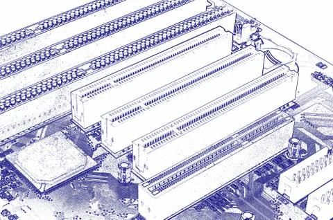 Electronic circuit board Stock Illustration