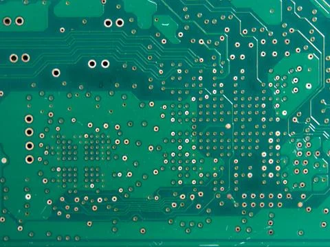 Electronic Circuit Board with Integrated Components Stock Photos