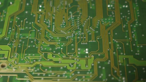 Electronic circuit board moving, closeup Stock Footage 98379056