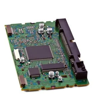 Electronic circuit board, part of computer equipment 스톡 사진