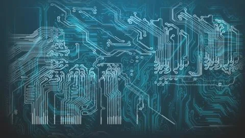 Electronic circuit board pattern creating technology background Stockillustratie
