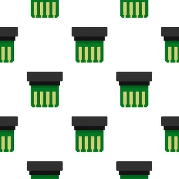 Electronic circuit board pattern flat イラスト素材